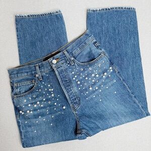 Veronica Beard x Poppy Delevingne Daniela Embellished Straight-Leg Jean 27